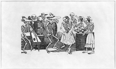 &39;Calavera du jarabe d&39;outretombe&39;（Dance of Death）（鉛の彫刻） 作： José Guadalupe Posada